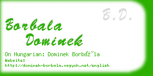 borbala dominek business card